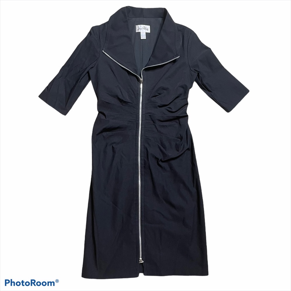 Joseph Ribkoff black zip front dress